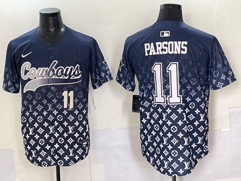 Men 2025 Dallas Cowboys #11 Parsons Drak blue Nike Limited NFL Jersey style 033->dallas cowboys->NFL Jersey